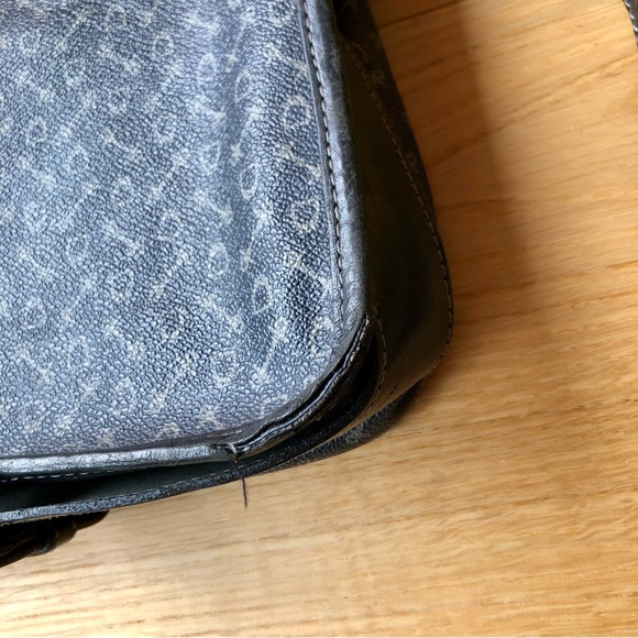 Vintage canvas and leather satchel/crossbody bag with adjustable strap - Picture 10 of 13